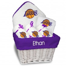 Именная подарочная корзина Los Angeles Lakers Newborn & Infant Medium - White
