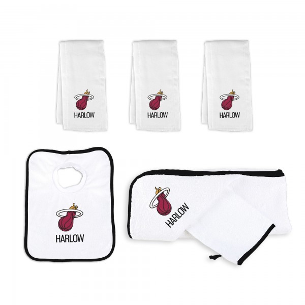 Newborn & Малышам Miami Heat White Personalized Medium Gift Basket