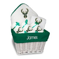 Именная подарочная корзина Milwaukee Bucks Newborn & Infant Medium - White