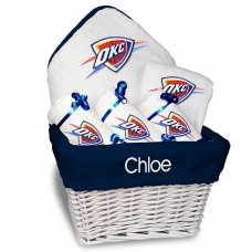 Newborn & Infant Oklahoma City Thunder White Personalized Medium Gift Basket