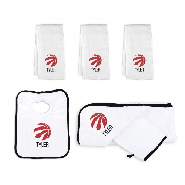 Именная подарочная корзина Toronto Raptors Newborn & Infant Medium - White