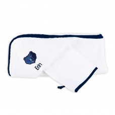 Именное полотенце с капюшоном и рукавица Memphis Grizzlies Infant - White
