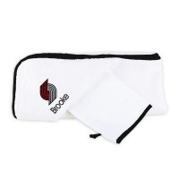 Именное полотенце с капюшоном и рукавица Portland Trail Blazers Infant - White