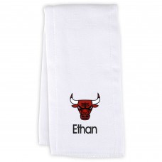 Chicago Bulls Infant Personalized Burp Cloth - White