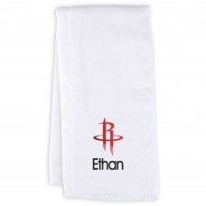 Houston Rockets Infant Personalized Burp Cloth - White