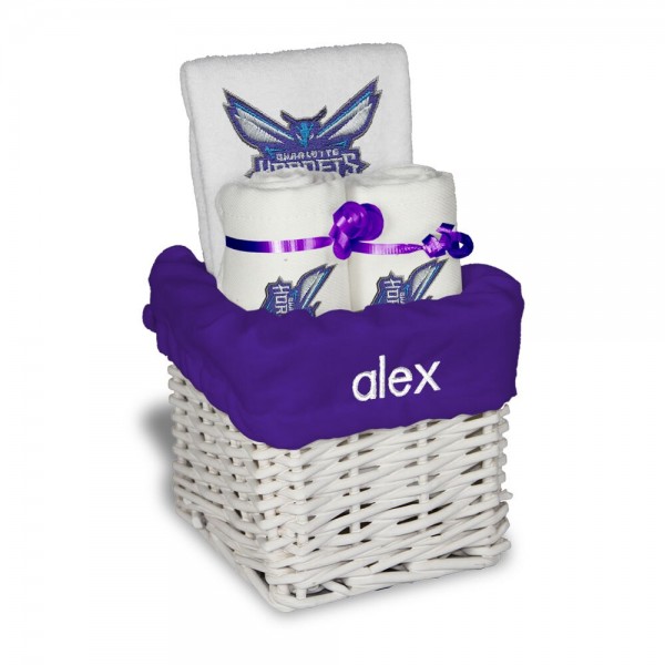 Именная подарочная корзина Charlotte Hornets Small - White
