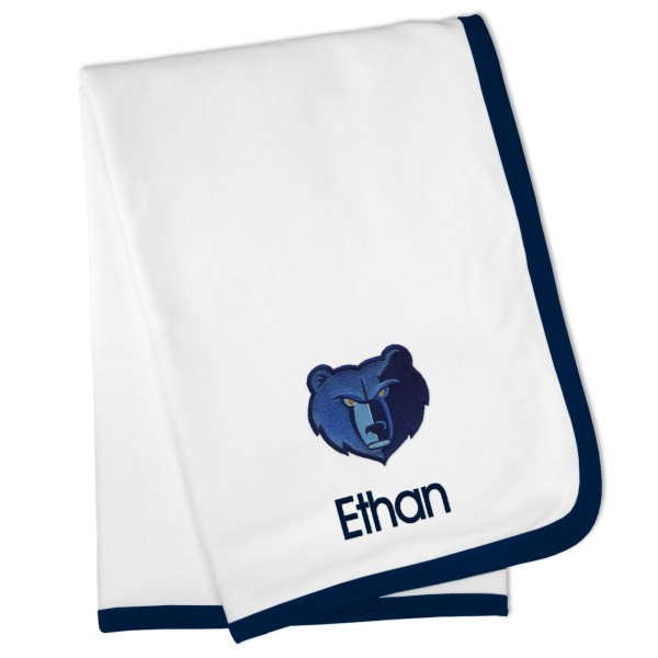 Именное детское одеяло Memphis Grizzlies Baby - White