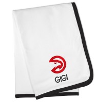 Именное детское одеяло Atlanta Hawks Baby - White