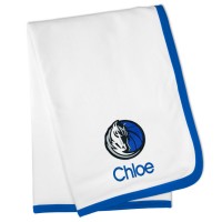 Именное детское одеяло Dallas Mavericks Baby - White