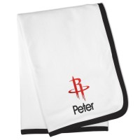 Именное детское одеяло Houston Rockets Baby - White