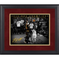 Cleveland Cavaliers LeBron James Fanatics Authentic Framed 11 x 14 NBA Finals Game 7 Chasedown Block Moments Spotlight - Facsimile Signature