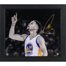 Golden State Warriors Stephen Curry Framed 15 x 17 Pointing Spotlight Photograph with Facsimile Signature