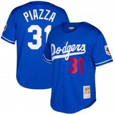 Игровая форма  Mike Piazza Los Angeles Dodgers Mitchell & Ness Cooperstown Collection Mesh Batting Practice Button-Up - Royal