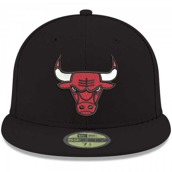 Бейсболка Chicago Bulls New Era Black Official Team Color 59FIFTY