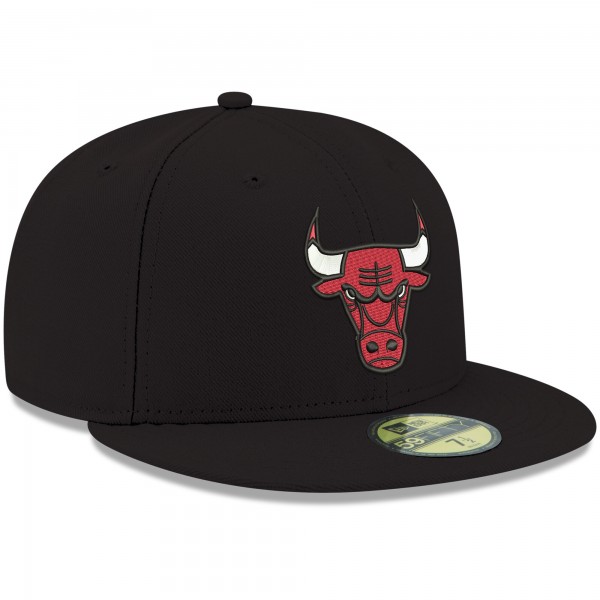 Бейсболка Chicago Bulls New Era Black Official Team Color 59FIFTY