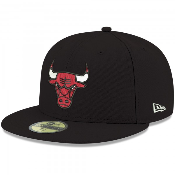 Бейсболка Chicago Bulls New Era Black Official Team Color 59FIFTY