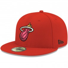 Бейсболка Miami Heat New Era Official Team Color 59FIFTY - Red