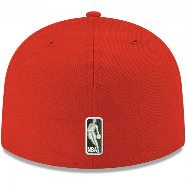 Бейсболка Miami Heat New Era Official Team Color 59FIFTY - Red - официальный мерч NBA