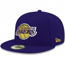 Бейсболка Los Angeles Lakers New Era Official Team Color 59FIFTY - Purple