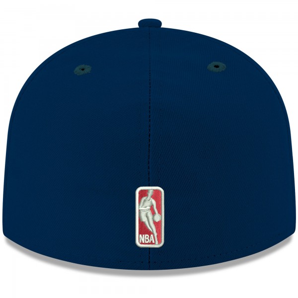 Бейсболка New Orleans Pelicans New Era Official Team Color 59FIFTY - Navy - официальный мерч NBA
