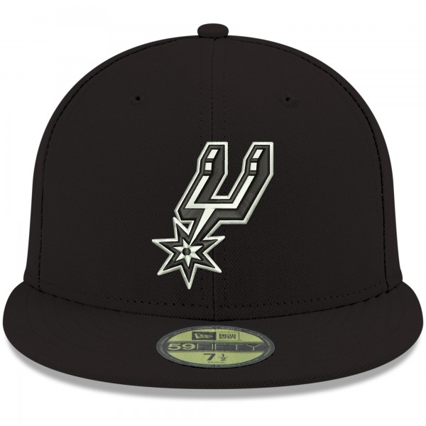 Бейсболка San Antonio Spurs New Era Official Team Color 59FIFTY - Black - официальный мерч NBA