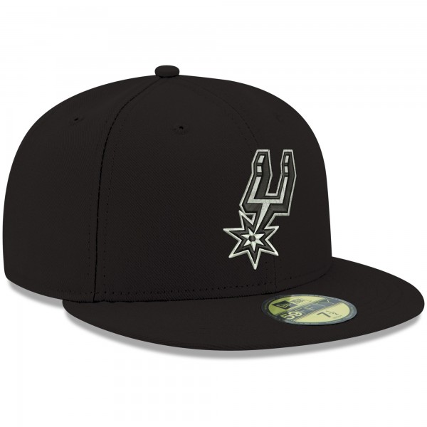 Бейсболка San Antonio Spurs New Era Official Team Color 59FIFTY - Black - официальный мерч NBA