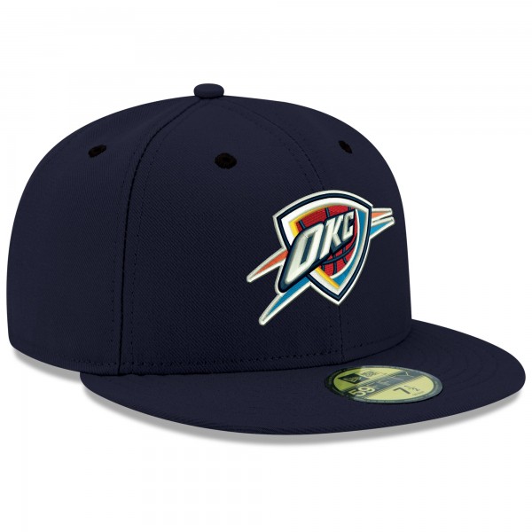 Бейсболка Oklahoma City Thunder New Era Official Team Color 59FIFTY - Navy - официальный мерч NBA