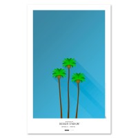 Los Angeles Dodgers 11 x 17 Minimalist Dodger Stadium Premium Wall Art