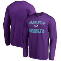 Футболка с длинным рукавом Charlotte Hornets Purple Victory Arch