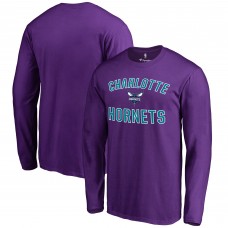 Футболка с длинным рукавом Charlotte Hornets Purple Victory Arch