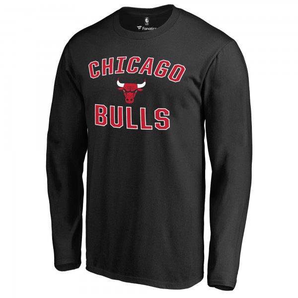 Футболка с длинным рукавом Chicago Bulls Black Victory Arch