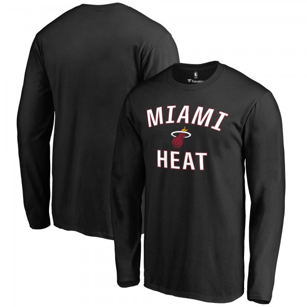 Футболка с длинным рукавом Miami Heat Black Victory Arch