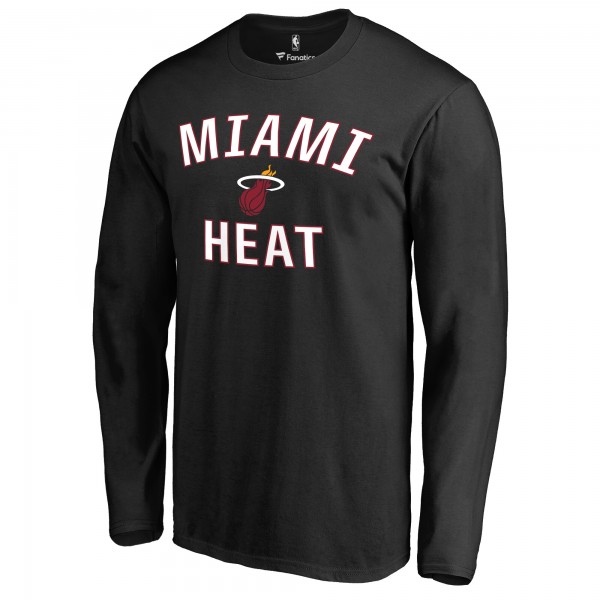 Футболка с длинным рукавом Miami Heat Black Victory Arch