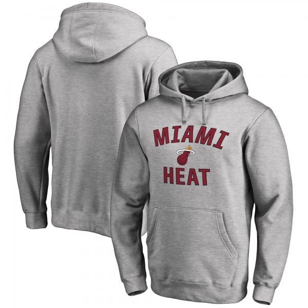 Miami Heat Ash Victory Arch Pullover Hoodie