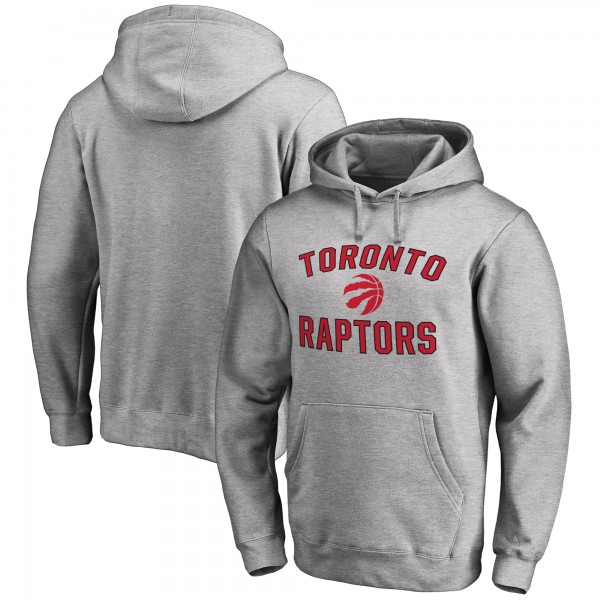 Toronto Raptors Ash Victory Arch Pullover Hoodie