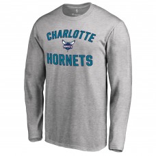 Футболка с длинным рукавом Charlotte Hornets Ash Victory Arch