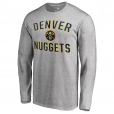 Denver Nuggets Ash Victory Arch Long Sleeve T-Shirt