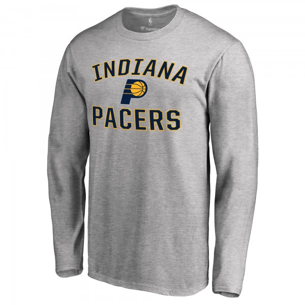 Indiana Pacers Ash Victory Arch Long Sleeve T-Shirt