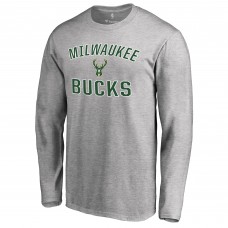 Футболка с длинным рукавом Milwaukee Bucks Victory Arch - Ash