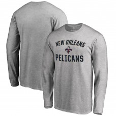 Футболка с длинным рукавом New Orleans Pelicans Victory Arch - Ash