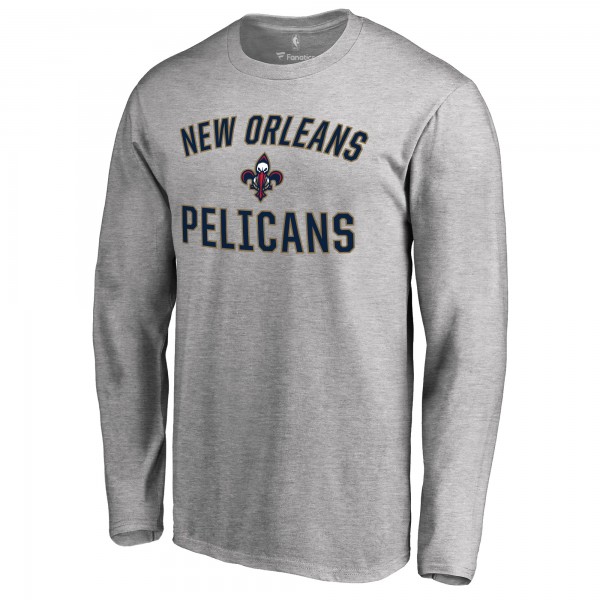 Футболка с длинным рукавом New Orleans Pelicans Victory Arch - Ash
