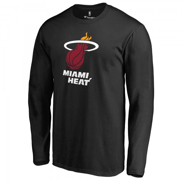 Футболка с длинным рукавом Miami Heat Primary Logo - Black