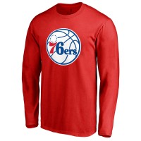 Футболка с длинным рукавом Philadelphia 76ers Primary Logo - Red