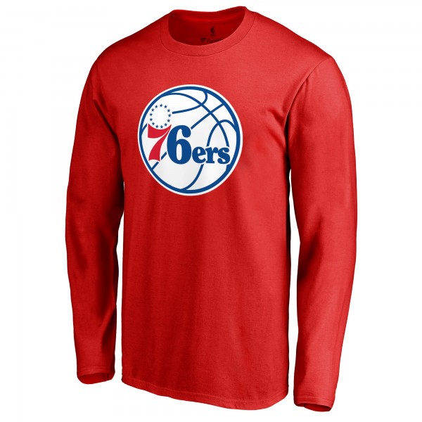 Футболка с длинным рукавом Philadelphia 76ers Primary Logo - Red