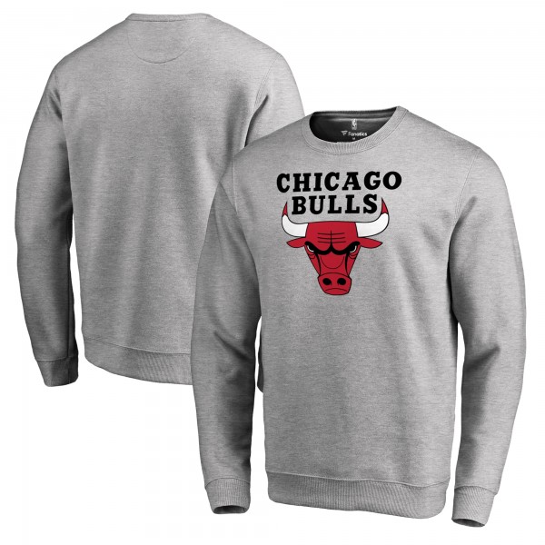 Кофта Chicago Bulls Primary Logo - Heathered Gray