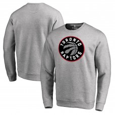 Toronto Raptors Heathered Gray Primary Logo Sweatshirt