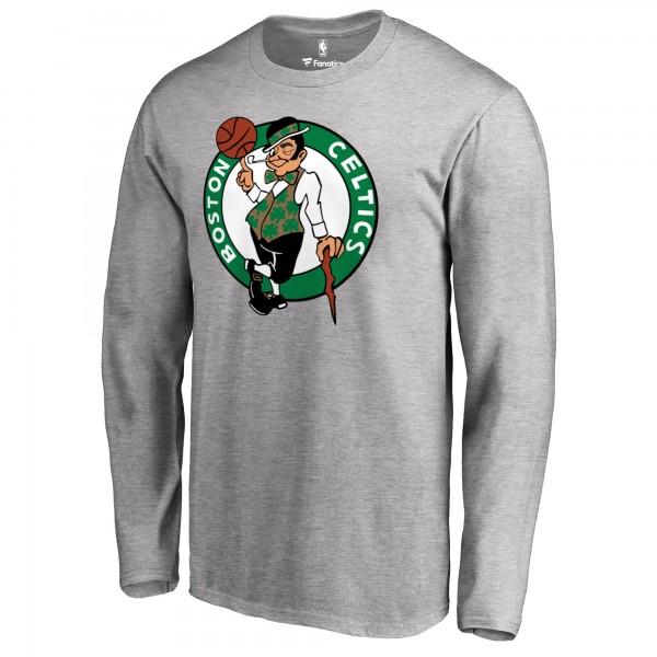Футболка с длинным рукавом Boston Celtics Primary Logo - Heather Gray