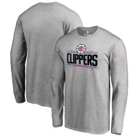 Футболка с длинным рукавом LA Clippers Primary Logo - Heather Gray