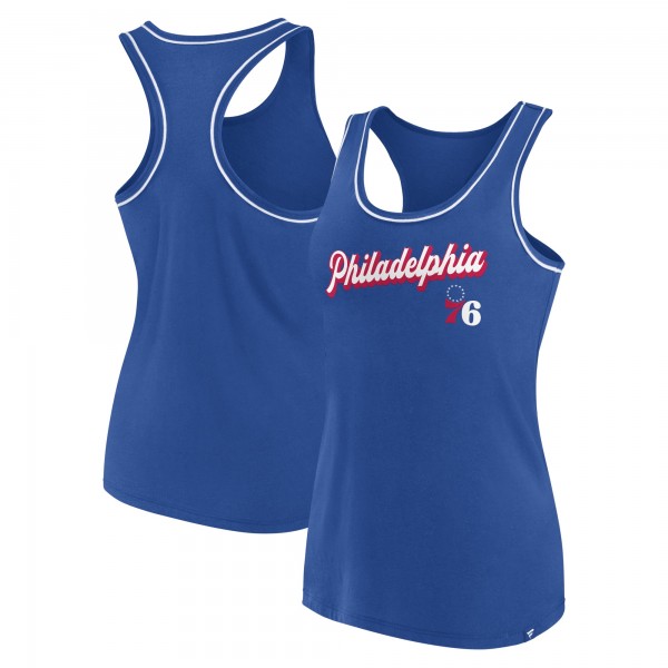 Футболка с длинным рукавом Philadelphia 76ers Primary Logo II - Heathered Gray