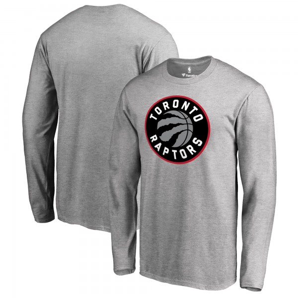 Футболка с длинным рукавом Toronto Raptors Primary Logo - Heather Gray